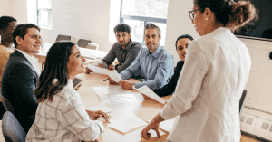 A leader in teaching leadership development to other employees