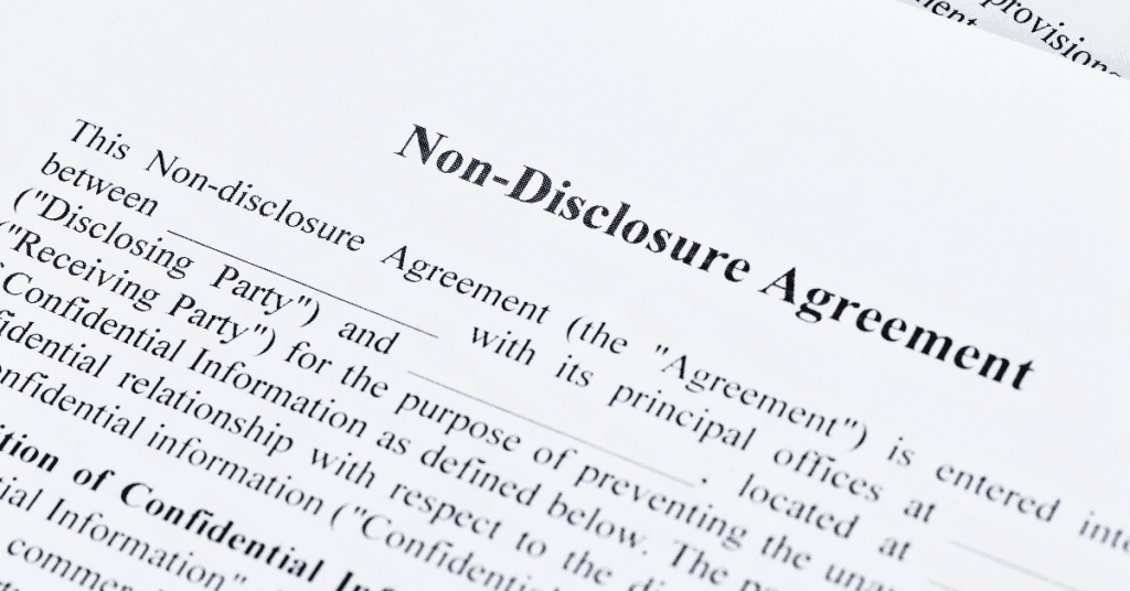 A non disclosure agreement