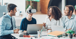 People in HR working on Technological innovation