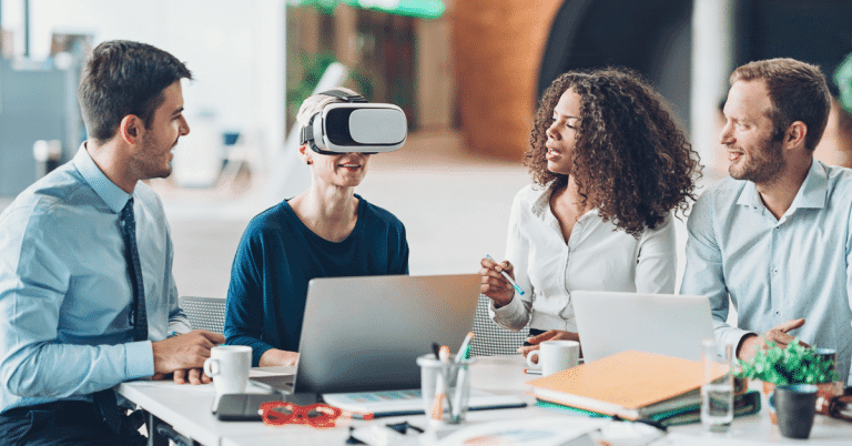 People in HR working on Technological innovation