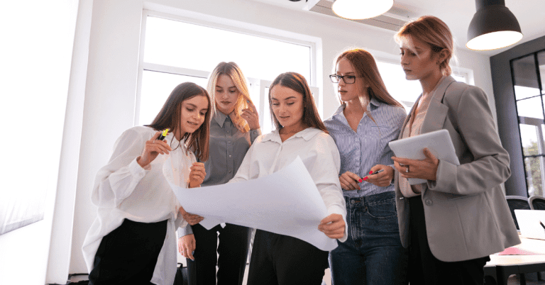 Female Empowerment a group of female colleagues