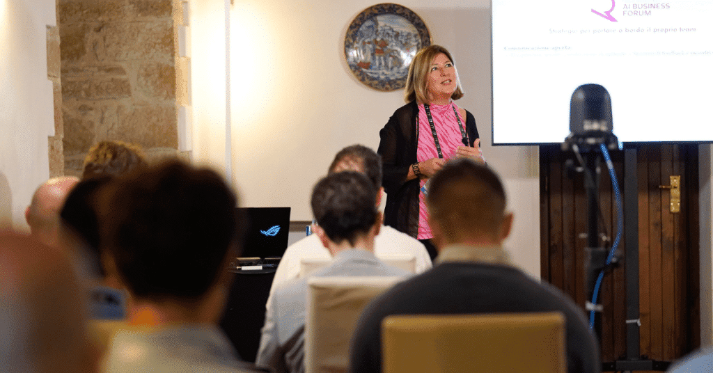 Our Headhunter Claudia Paoletti presenting AI and the skills managers should have